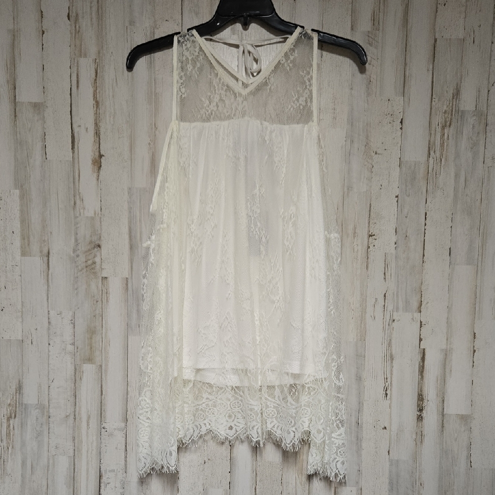 Elegant Lace Trim White Top